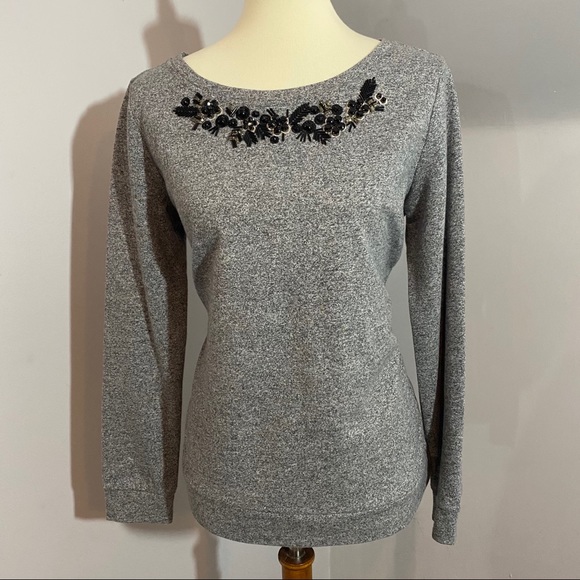 LOFT Sweaters - Ann Taylor LOFT embellished jeweled sweater top